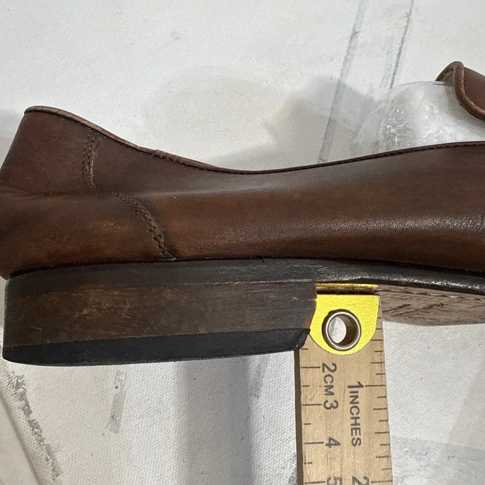 Martin Dingman Brown Italian Leather Loafers Horsebit Slip On Shoes Men's 11.5